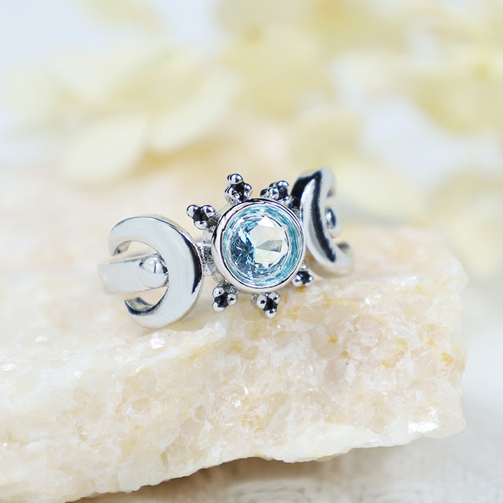 Anello della dea della luna mistica Olivenorma