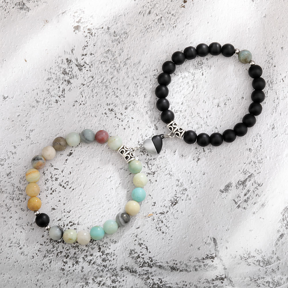Olivenorma 2 pezzi set di braccialetti magnetici per coppie 