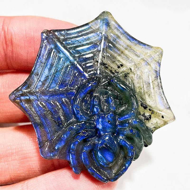 Ornamenti con faccia di luna in labradorite naturale Olivenorma , decorazione con pietre preziose 