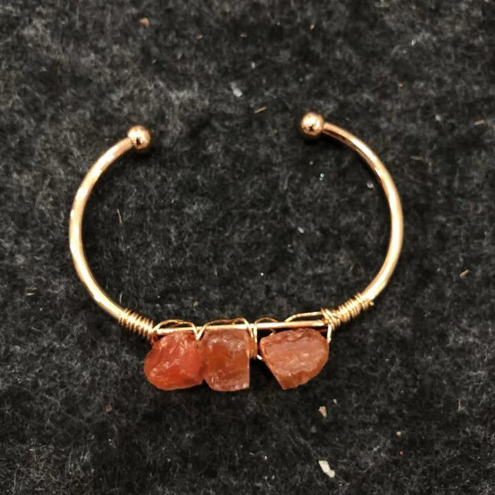 Bracciale vintage Olivenorma con pietre preziose di cristallo grezzo
