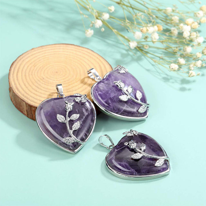 Collana con pietra preziosa a forma di cuore Olivenorma