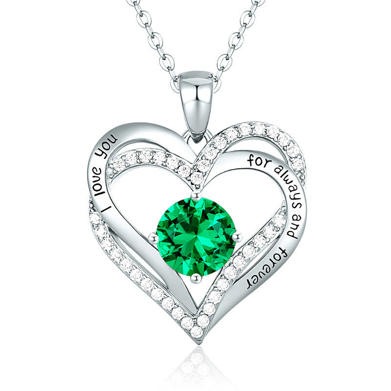 Olivenorma "Ti amo per sempre e per sempre" - Collana Birtshtone Heart