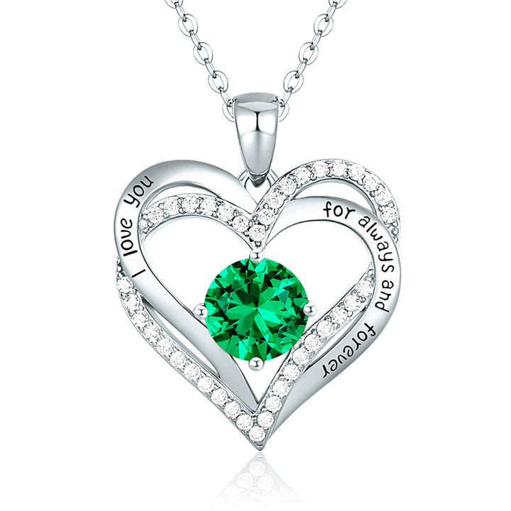 Olivenorma "Ti amo per sempre e per sempre" - Collana Birtshtone Heart