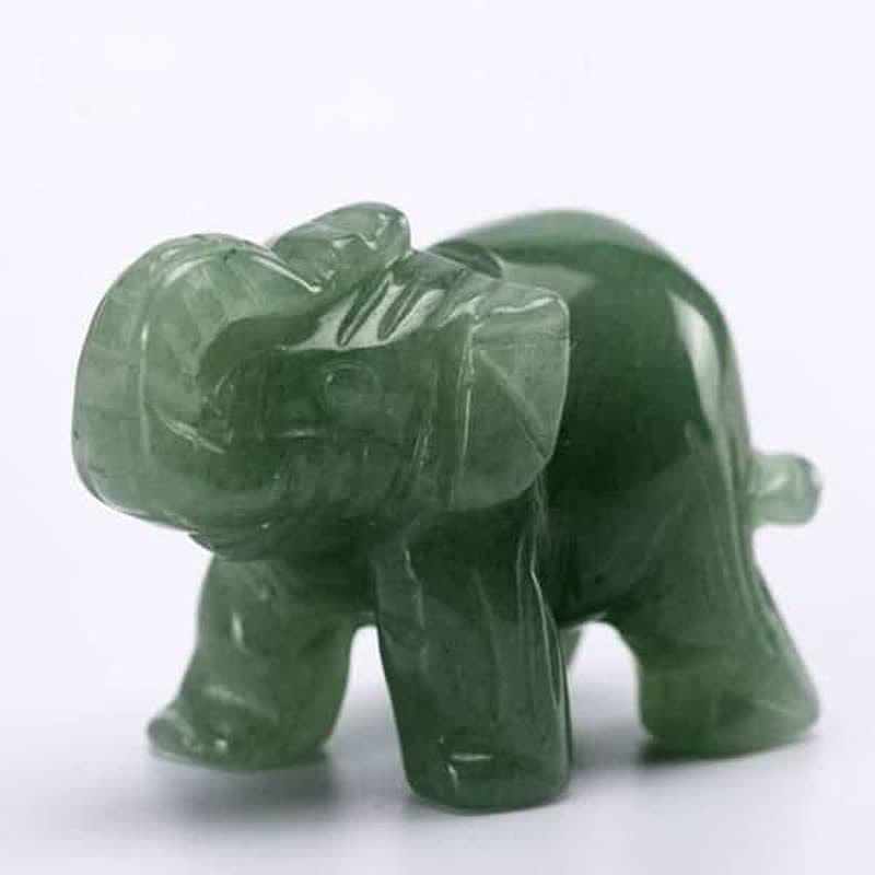 Olivenorma Reiki Elefante Figurina Decorazione Pietre Preziose