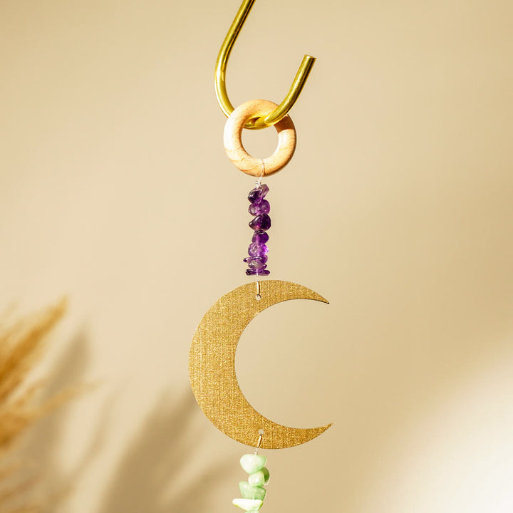 Decorazione da parete Olivenorma Rainbow Gemstone Lotus OM Moon