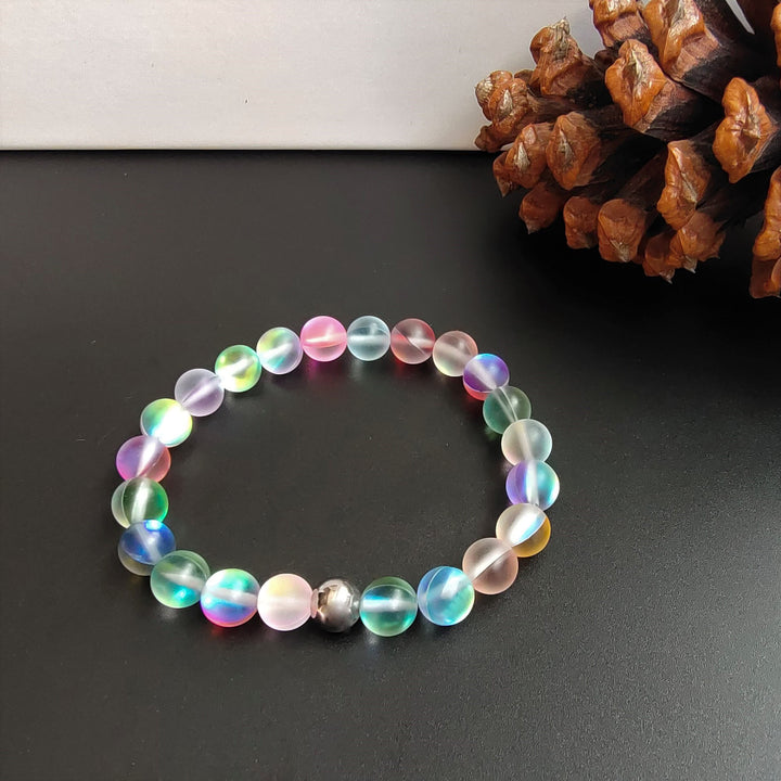Braccialetto di perline di cristallo multicolore Olivenorma