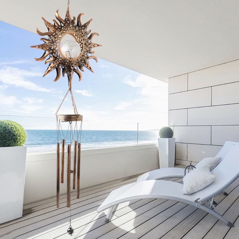 Ornamenti solari Olivenorma a forma di luna o sole, a forma di campanello eolico