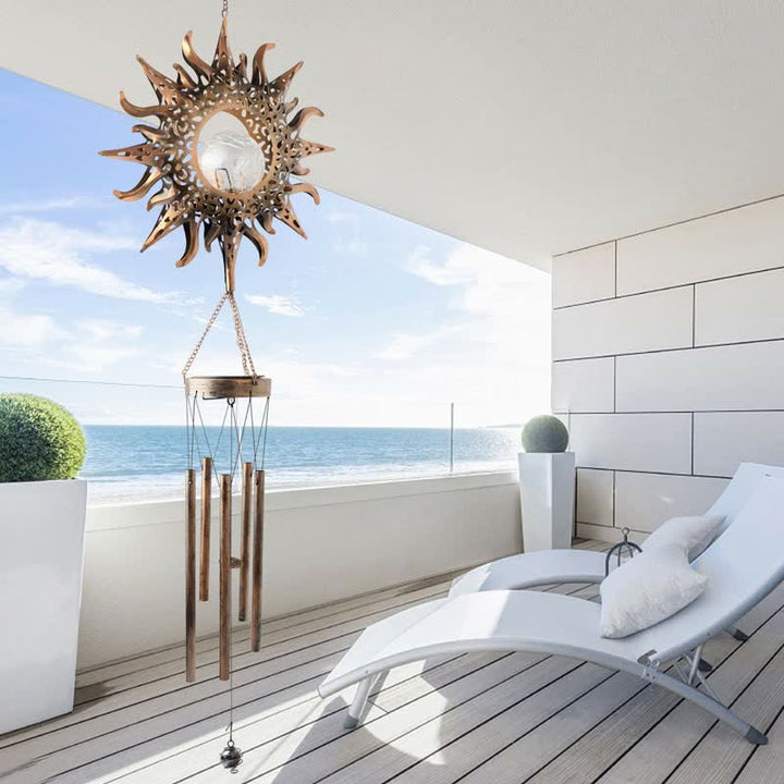 Ornamenti solari Olivenorma a forma di luna o sole, a forma di campanello eolico