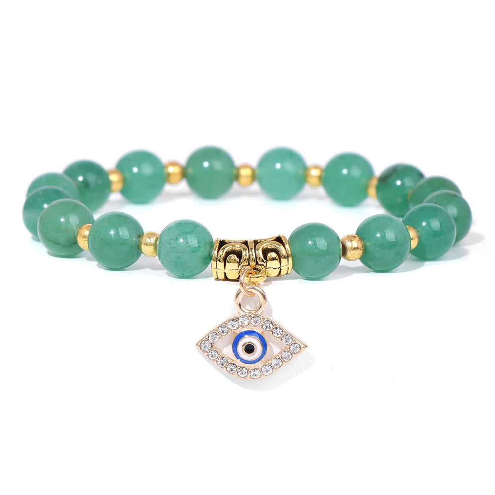Bracciale con ciondolo malocchio in pietra naturale Olivenorma