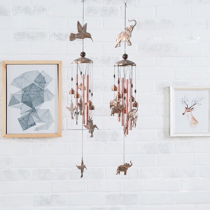 Olivenorma Metallo Farfalla Gufo Animale Ferro Arte Appeso Campanello a Vento 