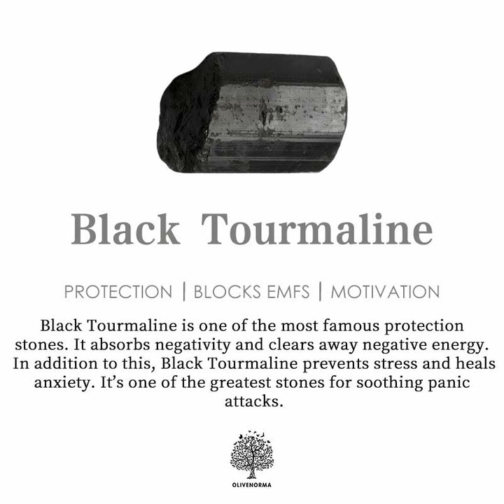 Bracciale lupo in tormalina nera 