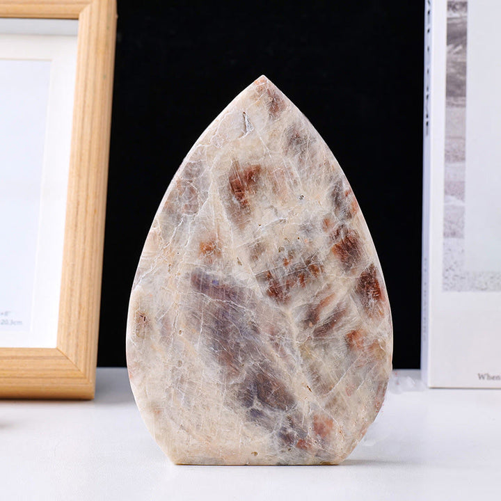 Ornamenti a forma di fiamma in cristallo naturale Olivenorma, decorazione con pietre preziose