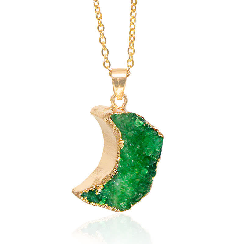 Collana con mezzaluna in cristallo naturale Olivenorma
