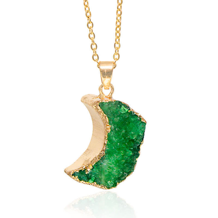 Collana con mezzaluna in cristallo naturale Olivenorma