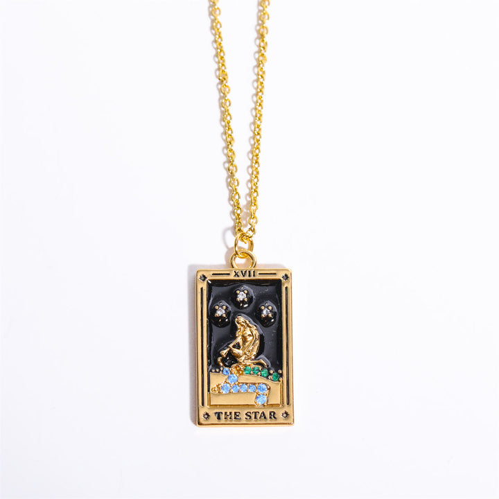 Collana Olivenorma Zircone Oro Placcato Tarocchi Olio Goccia