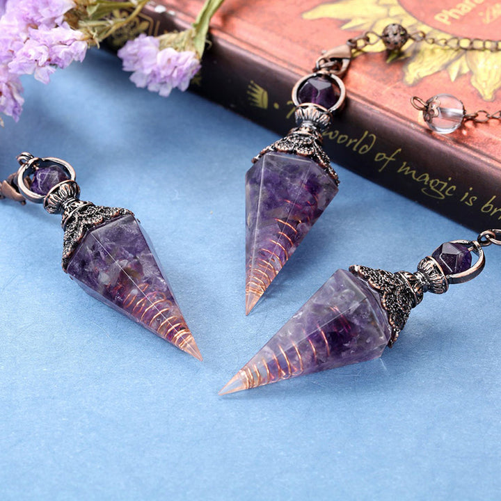 Pendolo di guarigione spirituale in ametista 