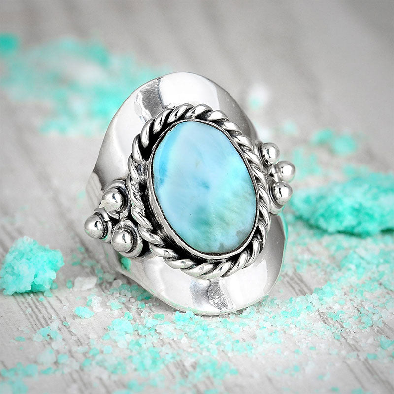 Olivenorma L'anello Larimar Boho per le donne