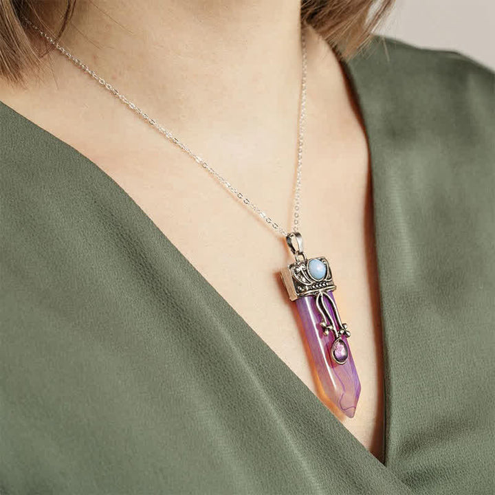 Collana in pietra naturale con protezione della dea Olivenorma 