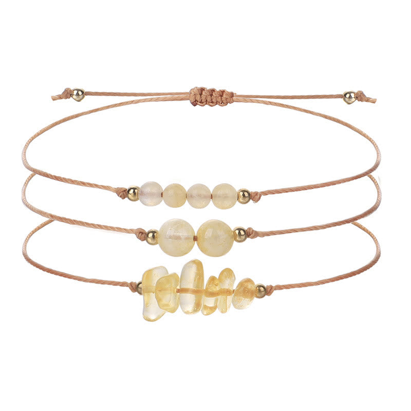 Bracciale Olivenorma Gravel intrecciato con perline 