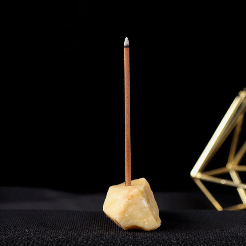 Olivenorma Crystal Raw Stone Porta incenso per bastoncini Decorazione con pietre preziose