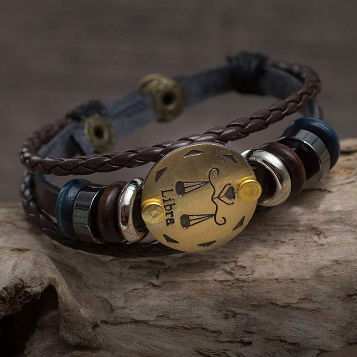 Braccialetto intrecciato di guarigione zodiacale Olivenorma