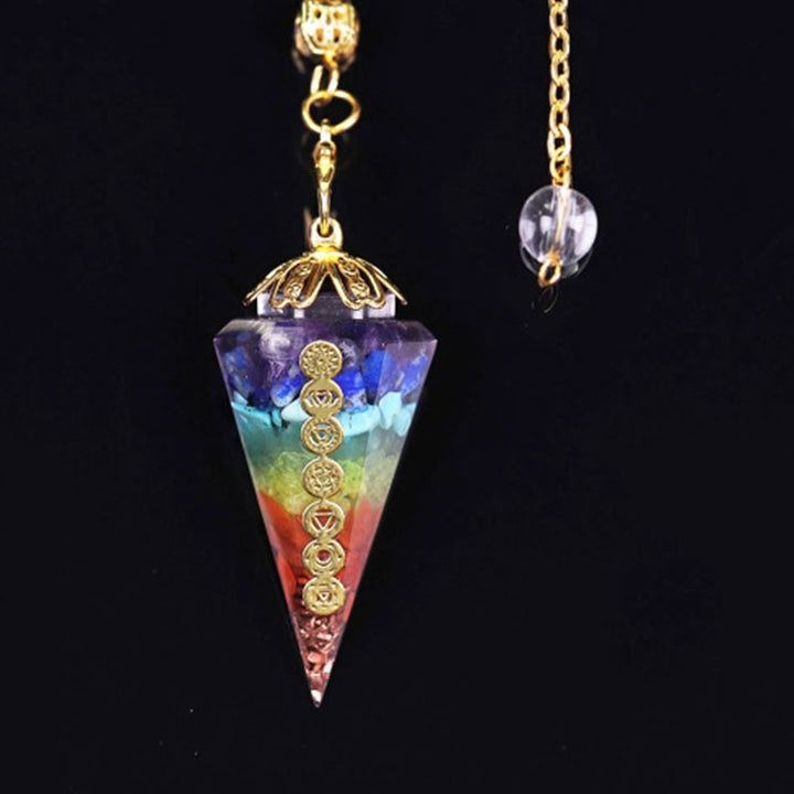 Pendolo divinatorio dell'orgone dei chakra Olivenorma