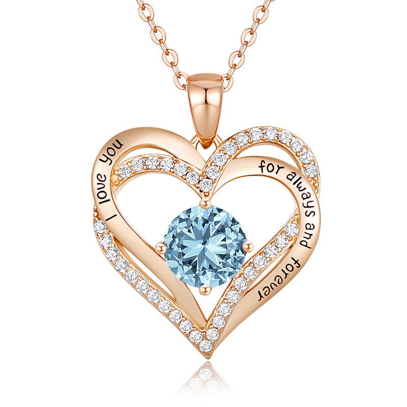 Olivenorma "Ti amo per sempre e per sempre" - Collana Birtshtone Heart
