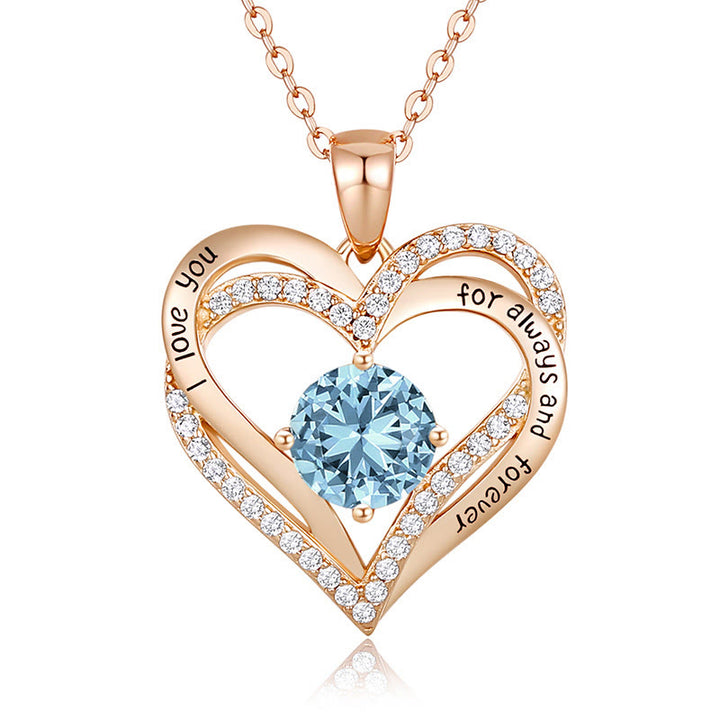 Olivenorma "Ti amo per sempre e per sempre" - Collana Birtshtone Heart