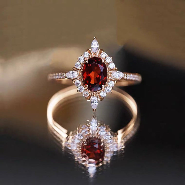 Anello Atmosfera "Miss Rose" in rubino vintage Olivenorma 