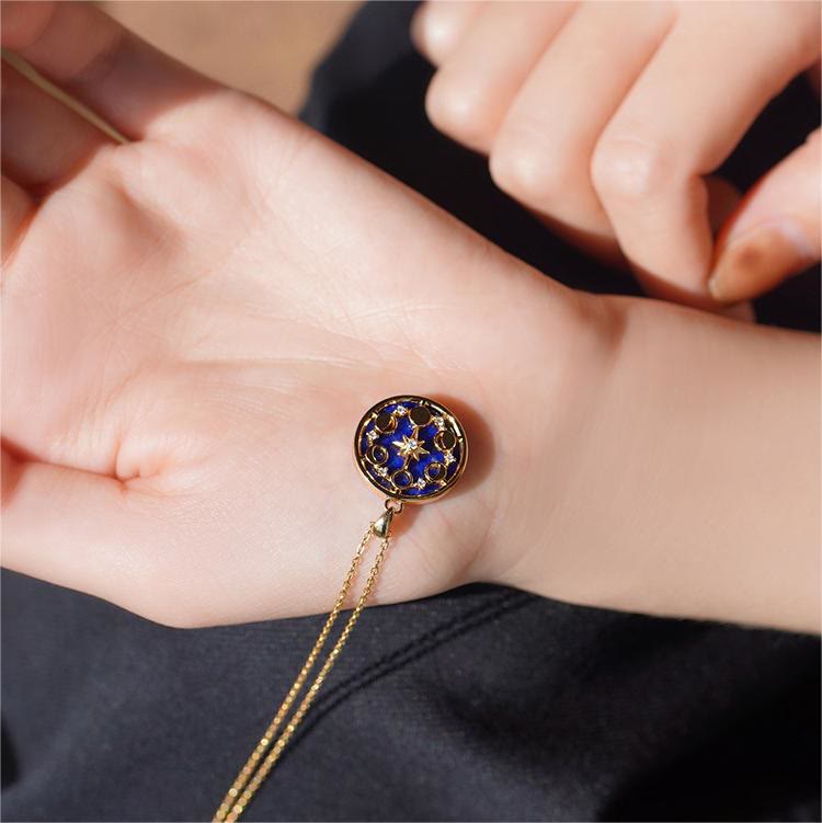 Collana Olivenorma Lapislazzuli Fase lunare Otto Stelle Awn