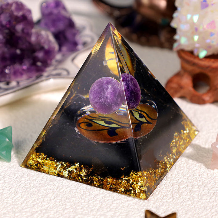 Olivenorma Ametista Ossidiana Occhio di Horus Piramide di Orgone