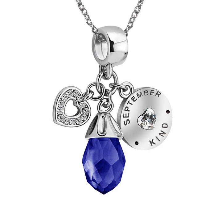 Collana con ciondolo a forma di cuore in diamanti Olivenorma pietra portafortuna