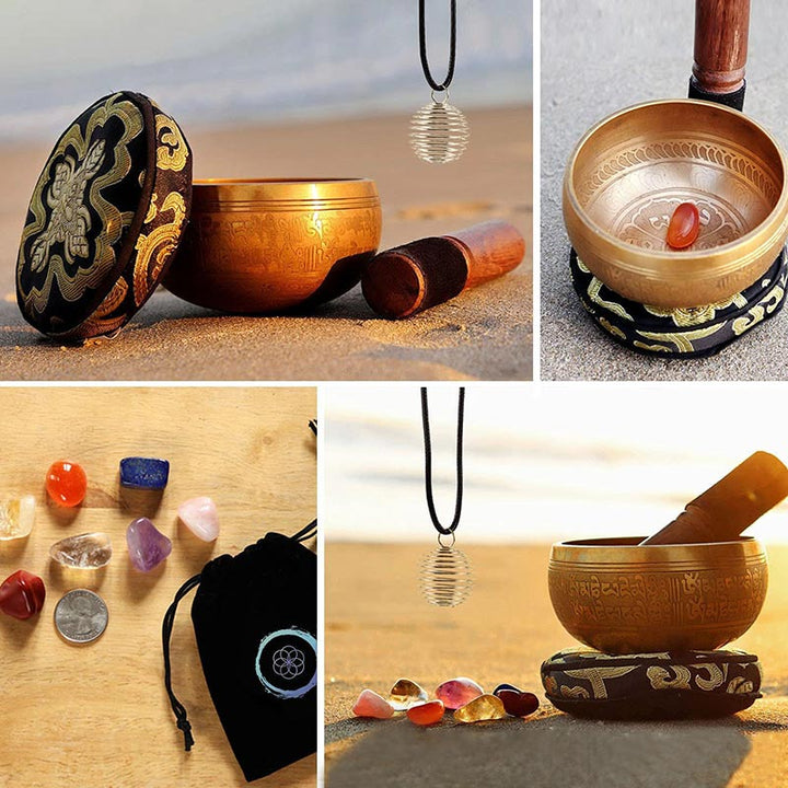 Set di cristalli naturali per la guarigione dei chakra yoga - image 2