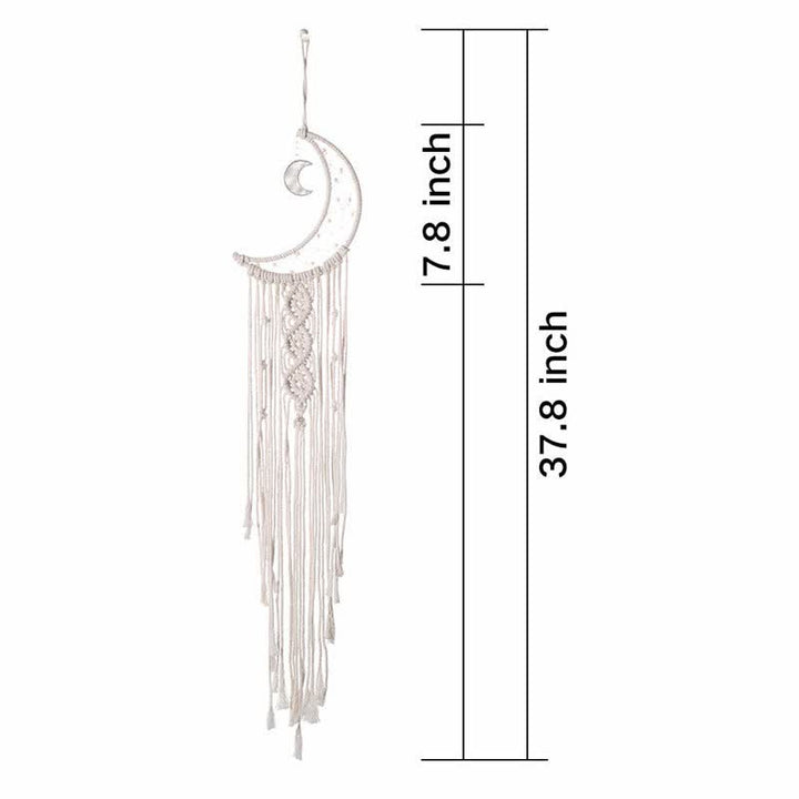 Olivenorma Bohemian Moon Dream Decorazione da parete in macramè intrecciato