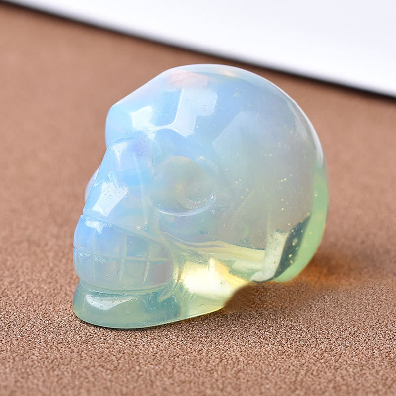 Olivenorma Crystal Inciso Teschio Artigianato Decorazione Pietre Preziose