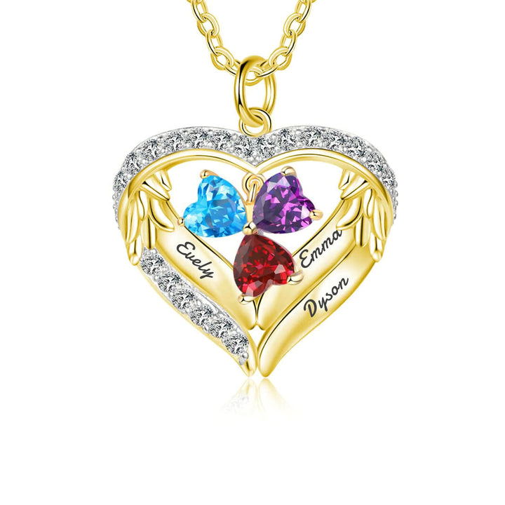 Olivenorma Collana regalo personalizzata con pietra portafortuna e nome inciso CZ