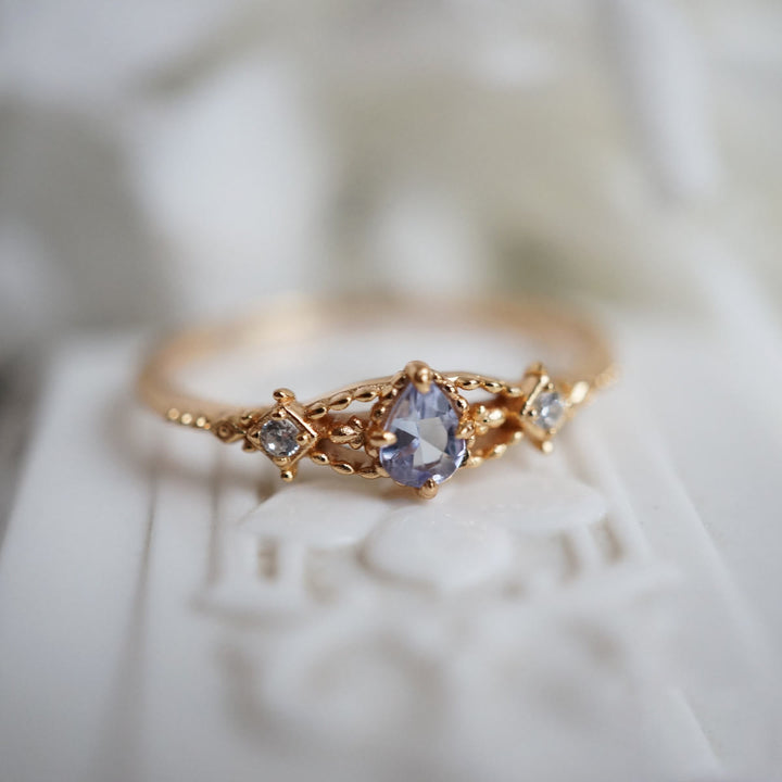 Anello regolabile in tanzanite naturale Olivenorma 