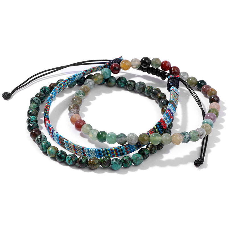 Olivenorma Bohemia Africa Bracciale in cristallo turchese