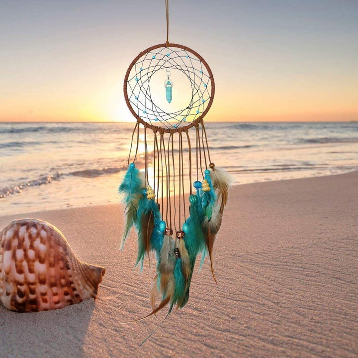 Olivenorma Turchese Fatto a Mano Tradizionale Piuma Dream Catcher