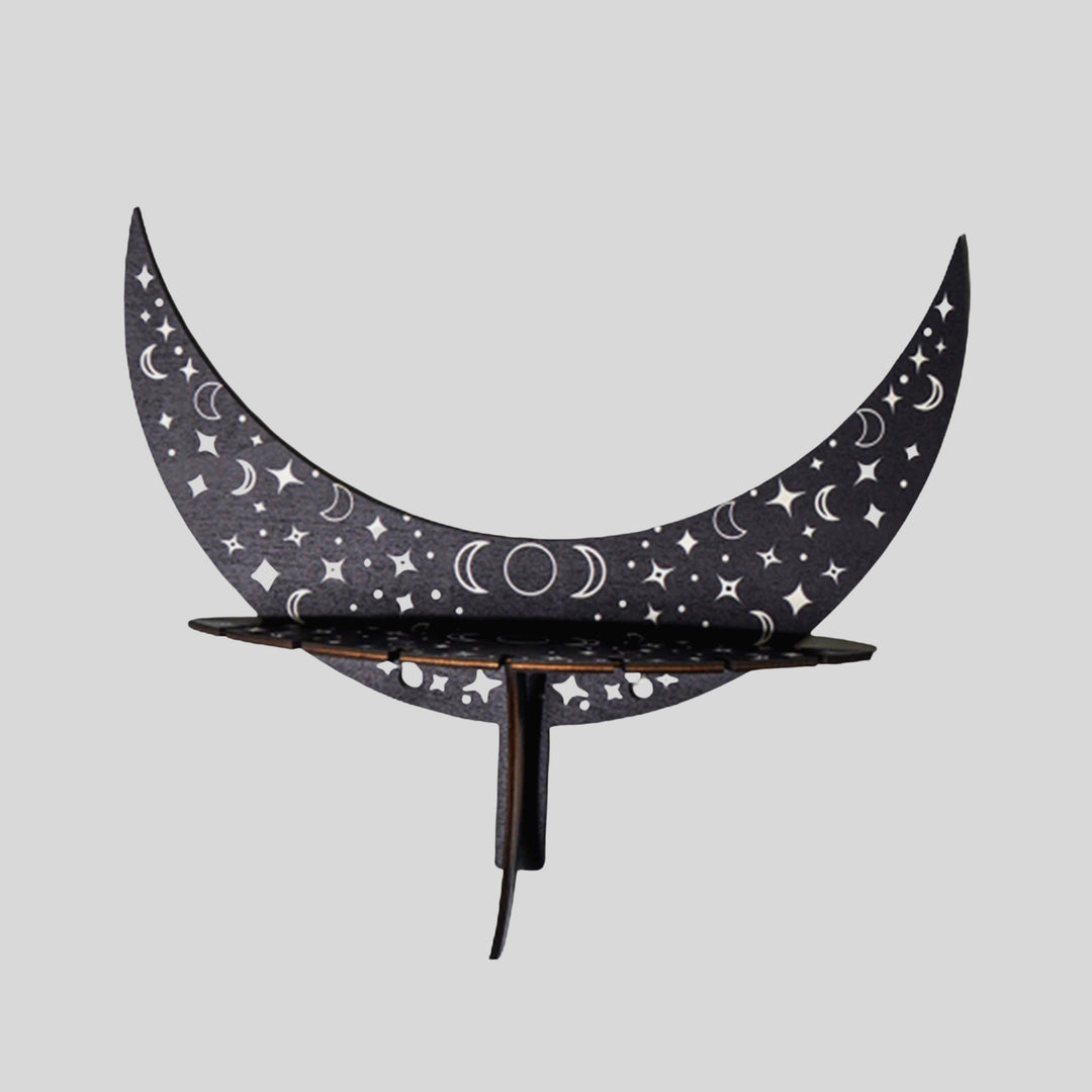 Scaffali in cristallo di strega in legno a mezzaluna Olivenorma - image 2