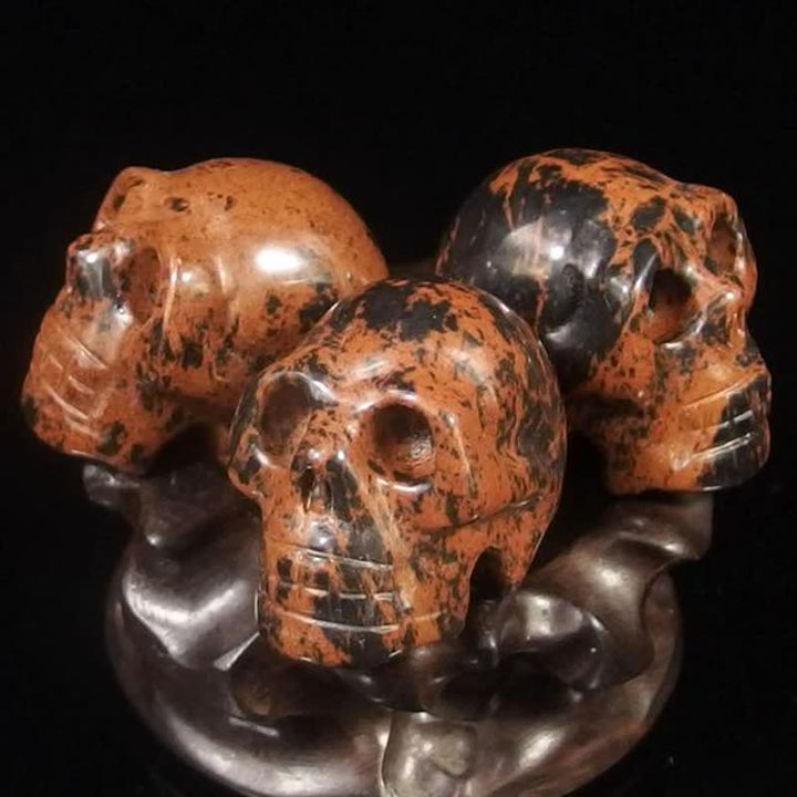 Decorazione di Halloween con teschio di cristallo naturale Olivenorma