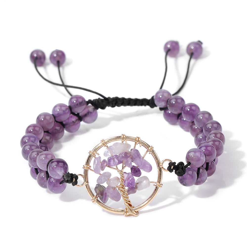 Olivenorma Albero Bracciale della vita intrecciato doppio da 6 mm