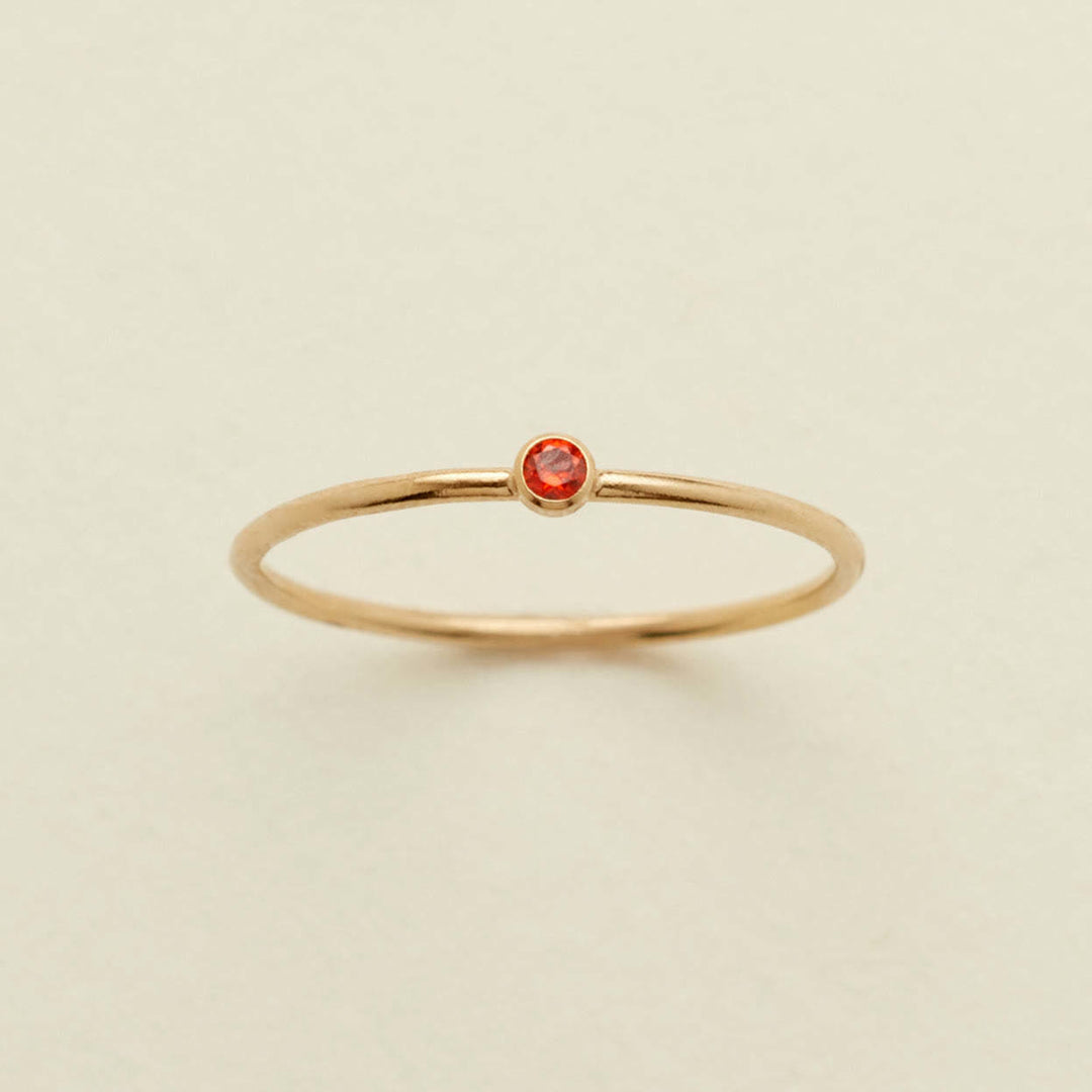 Olivenorma Birthstone Anello sottile per la nascita di 12 mesi