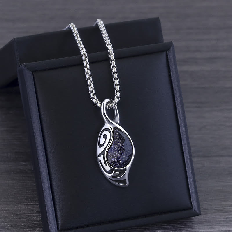 Collana in acciaio al titanio con occhio di tigre, coraggio, fortuna e protezione Olivenorma