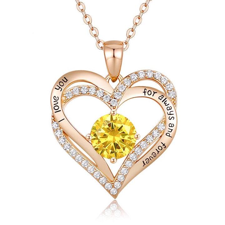 Olivenorma "Ti amo per sempre e per sempre" - Collana Birtshtone Heart