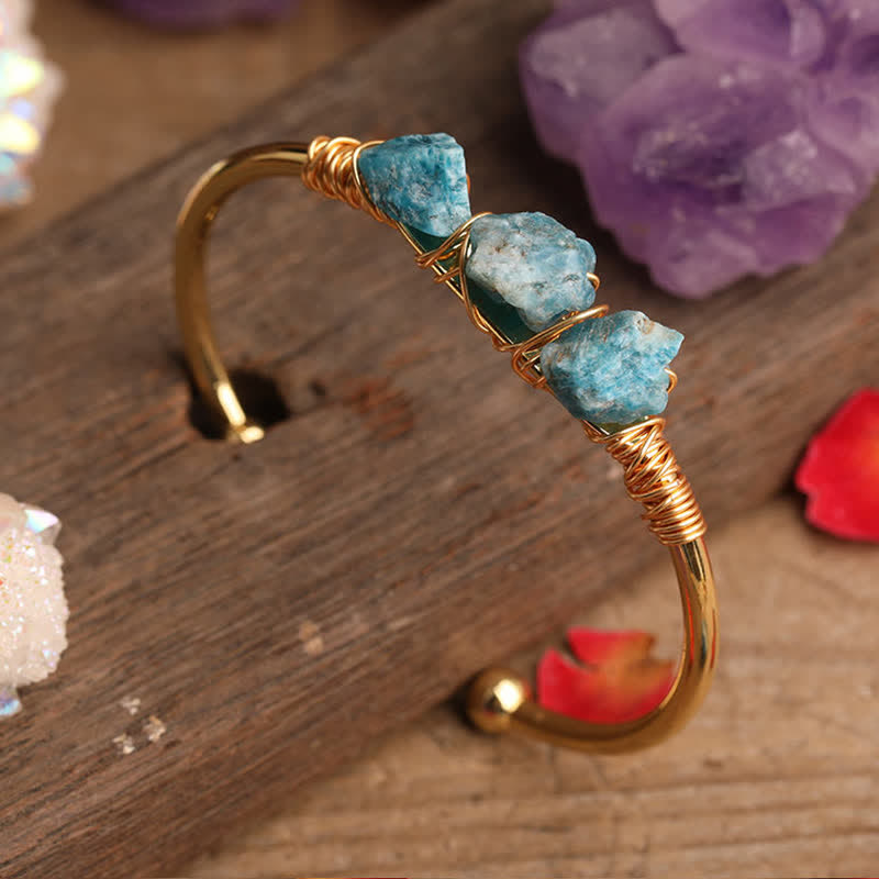 Bracciale vintage Olivenorma con pietre preziose di cristallo grezzo