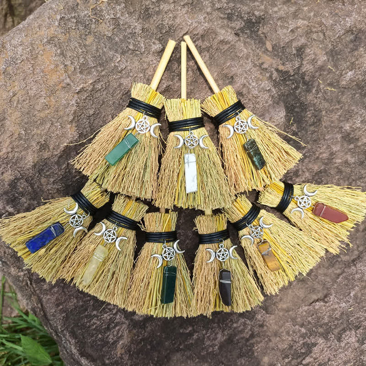 Olivenorma Mini Magic Broom Luna Stella Cristallo Ornamento