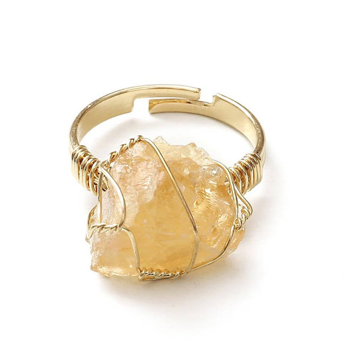 Anello irregolare in cristallo naturale