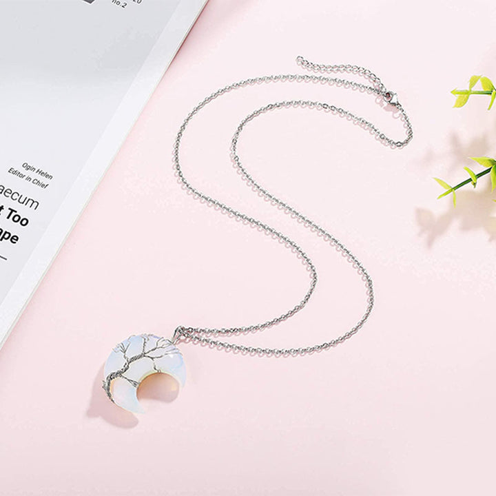 Collana con luna e chakra naturale Olivenorma
