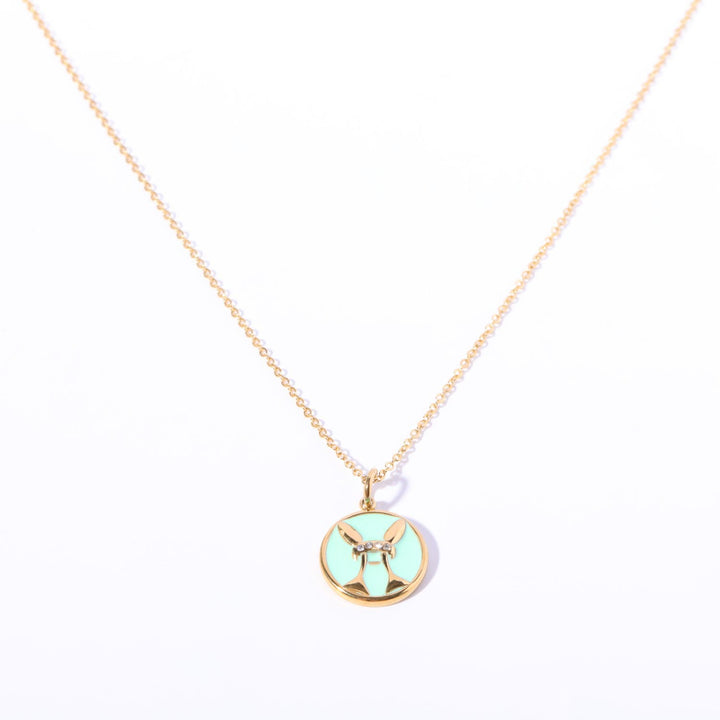 Collana Olivenorma in acciaio inossidabile 18k con zircone bianco e zodiaco vintage